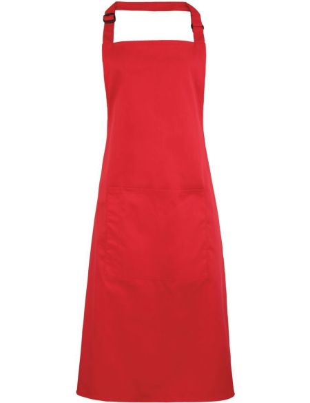 Latzschürze mit Tasche, Farbe: Premier PR154 Weiß