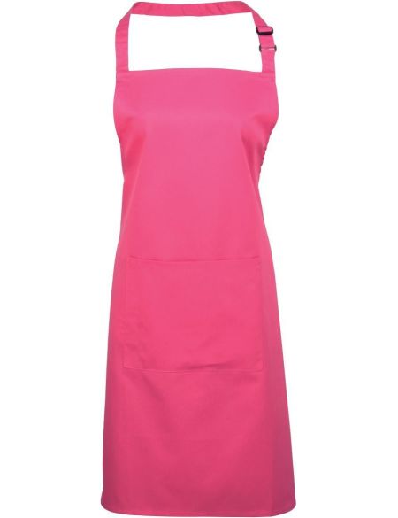 Latzschürze mit Tasche, Farbe: Premier PR154 Weiß