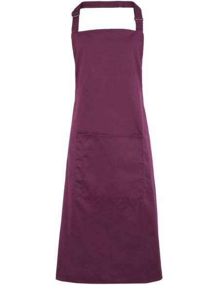 Latzschürze mit Tasche, Farbe: Premier PR154 Weiß