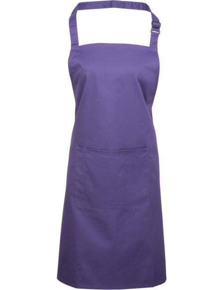 Latzschürze mit Tasche, Farbe: Premier PR154 Weiß