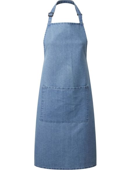 Latzschürze mit Tasche, Farbe: Premier PR154 Weiß