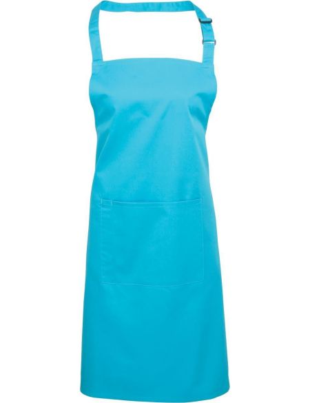 Latzschürze mit Tasche, Farbe: Premier PR154 Weiß