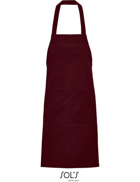 Organic apron with bib Sols Gamma white