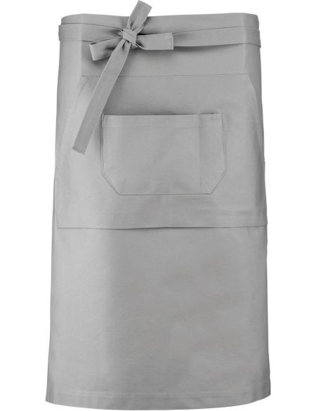 Medium-length bar apron Kariban K887 white