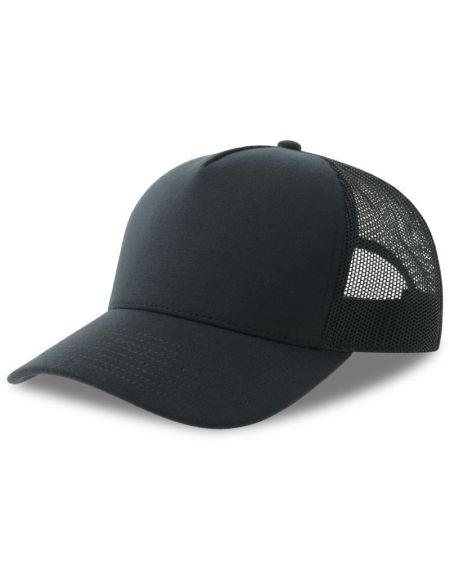 5-Panel Trucker Cap Atlantis Rapper Jersey-S schwarz/schwarz