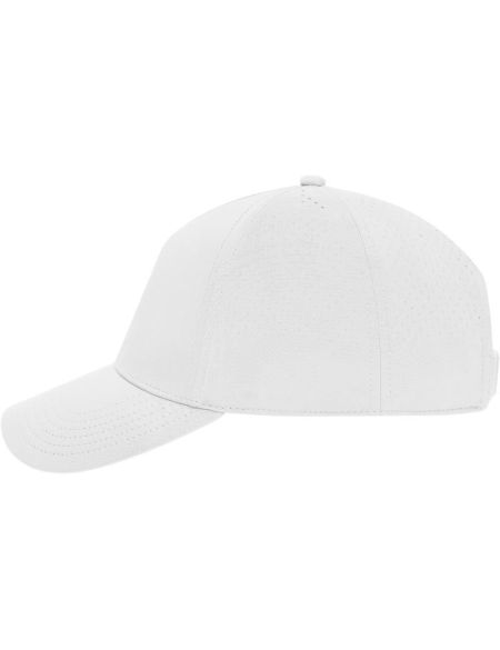 5-panel laser cut cap Daiber MB6251 white