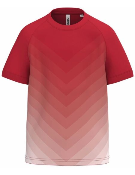 Kinder-Sport-T-Shirt mit Farbverlauf, Kariban ProAct PA4048, schwarz
