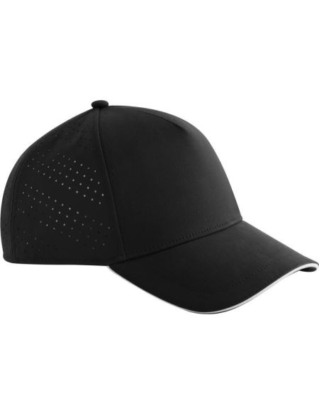 5-Panel-Sandwichkappe Accelerate Beechfield B155R weiß/schwarz
