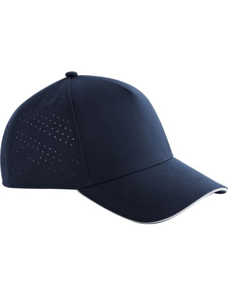 5-Panel-Sandwichkappe Accelerate Beechfield B155R weiß/schwarz