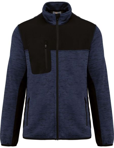 Herren-Strickfleece-Arbeitsjacke WK WK9108 schwarz
