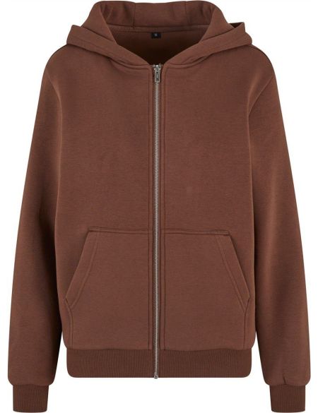 Damen-Sweatshirt aus schwerer Baumwolle, flauschig, mit dem Aufdruck Build your Brand BY290, weiß