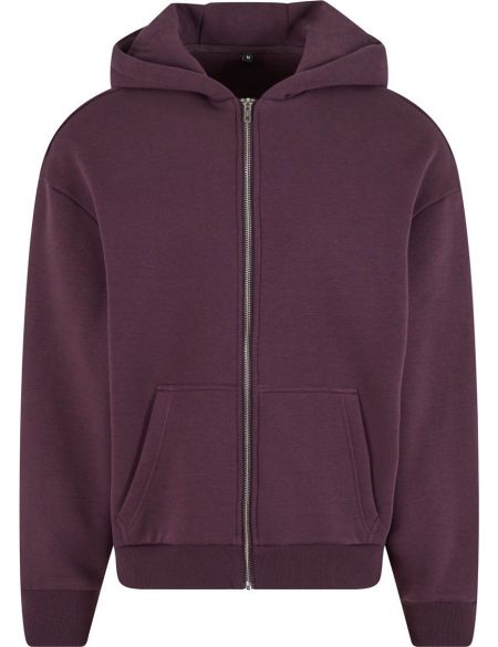 Herren-Sweatshirt aus schwerer Baumwolle, flauschig, mit dem Aufdruck Build your Brand BY285, weiß