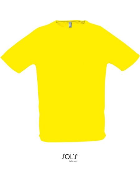 Herren T-Shirt Sport Zitrone