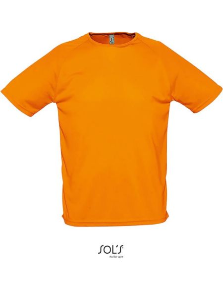 T-Shirt Herren Sport neonorange