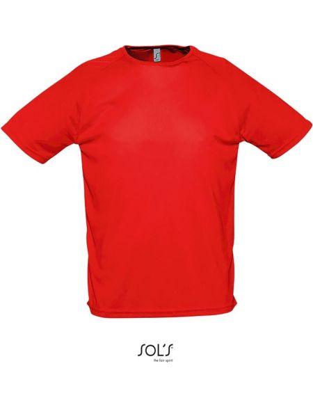 T-Shirt Herren Sportlich rot