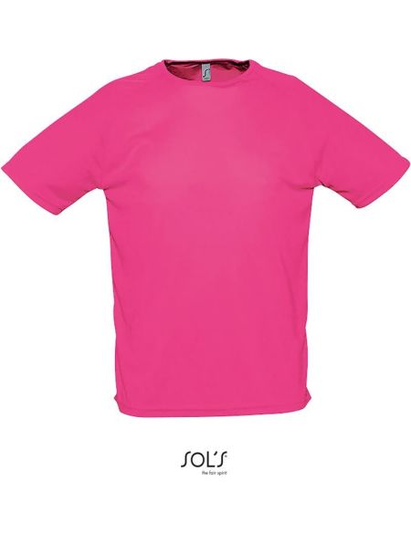 T-Shirt Herren Sport neonpink