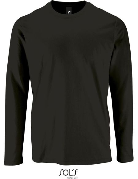 Herren-T-Shirt mit langen Ärmeln Sols Imperial LSL Men tiefschwarz
