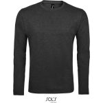 Herren-T-Shirt mit langen Ärmeln Sols Imperial LSL Men anthrazit meliert