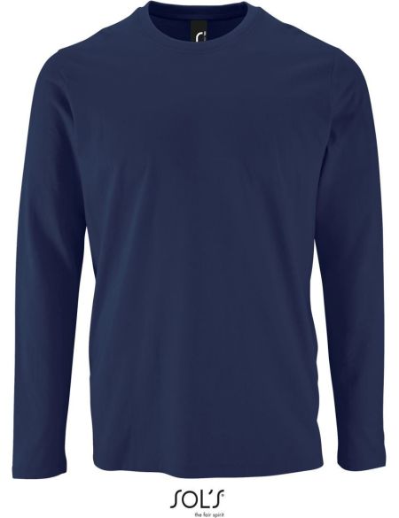 Sols Imperial LSL Herren Langarm-T-Shirt in französischer Marineblau