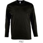 Herren-T-Shirt mit langen Ärmeln Sols Monarch schwarz