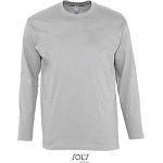 Sols Monarch grau meliertes Herren-T-Shirt mit langen Ärmeln