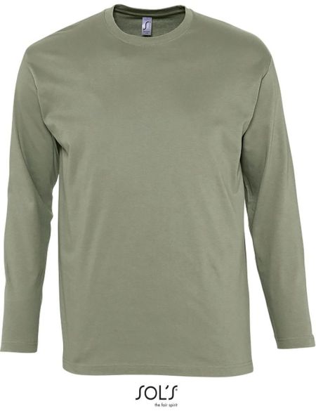 Sols Monarch Khaki Herren-Langarm-T-Shirt