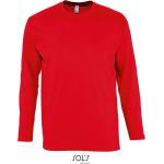 Herren-T-Shirt mit langen Ärmeln Sols Monarch rot