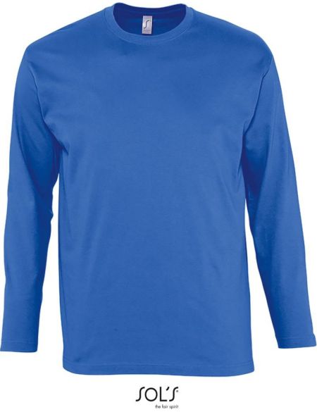T-Shirt für Herren mit langen Ärmeln Sols Monarch Königsblau