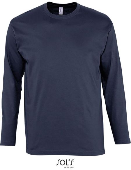 Sols Monarch Navy Langarm-Herren-T-Shirt